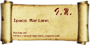Ipacs Mariann névjegykártya